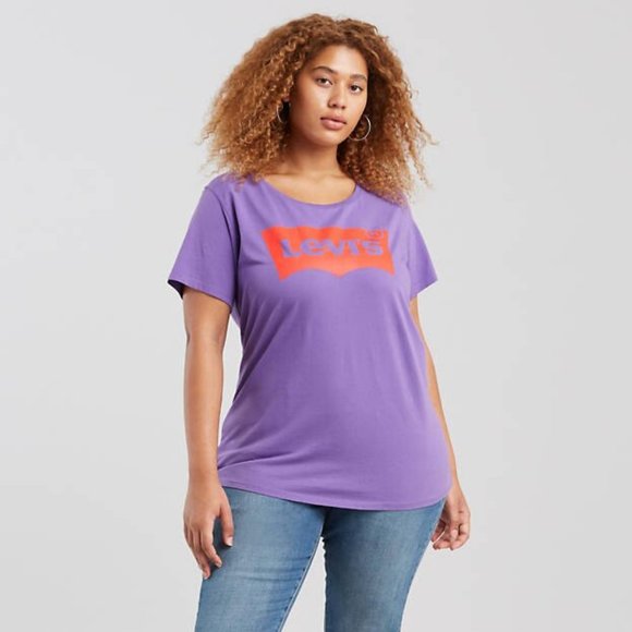 Levi's Tops - NWT! Levi's Logo Perfect T-Shirt Plus Purple Red